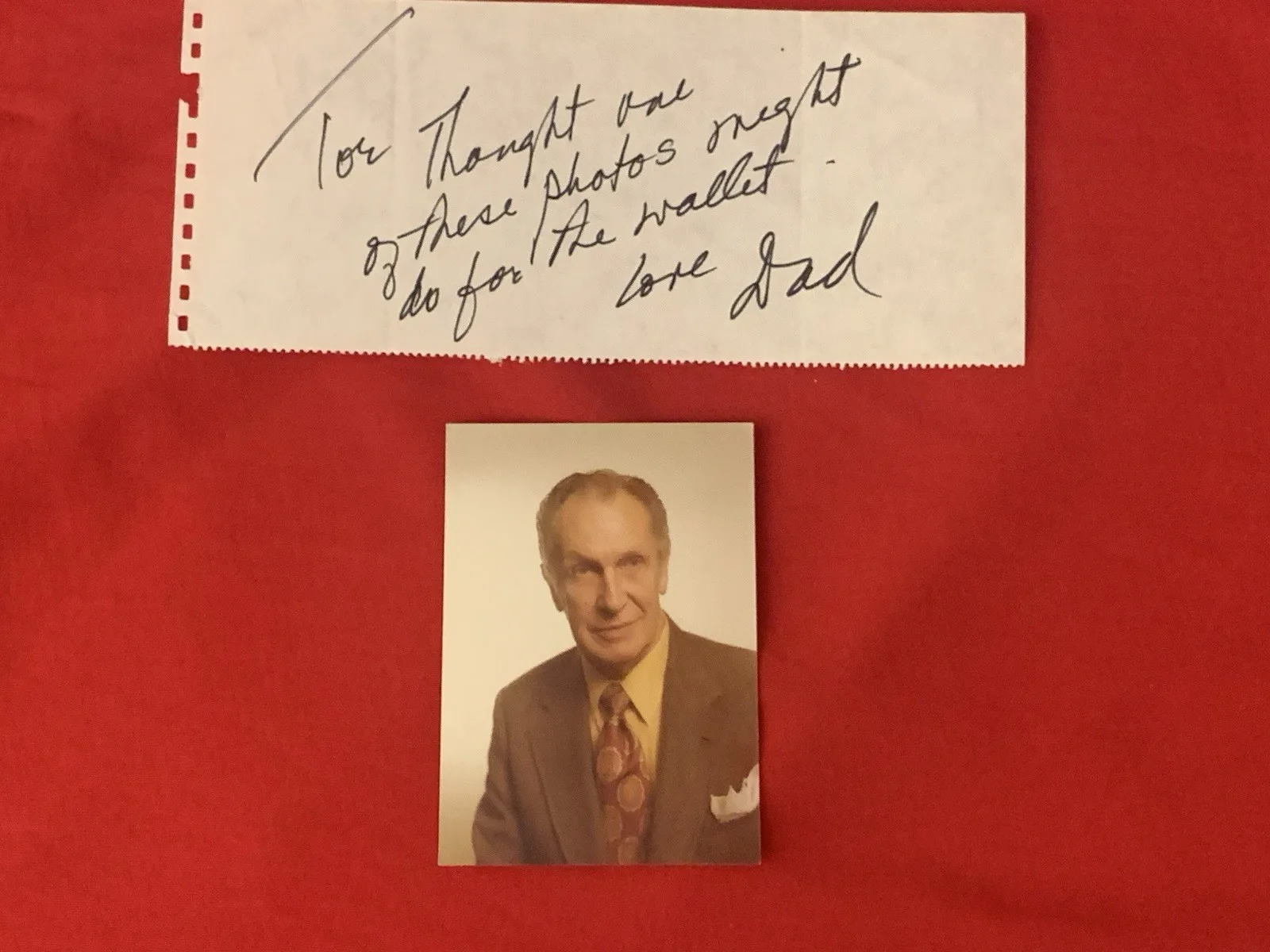 Vincent Price — Vincent Price Estate Passport Wallet Photo & Handwritten Note! 23f