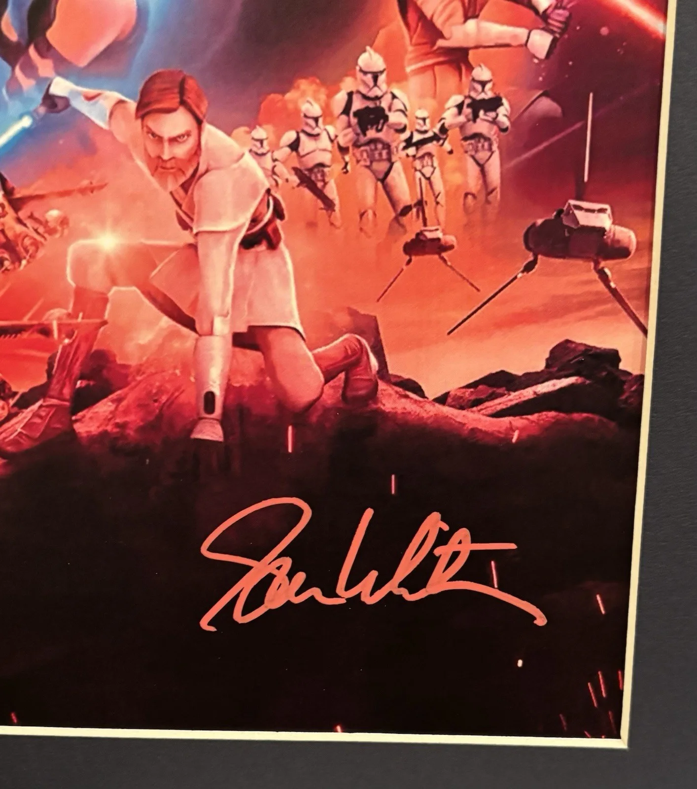 Sam Witwer — Star Wars The Clone Wars Series Darth Maul Sam Witwer Auto JSA COA Framed Art, image 2