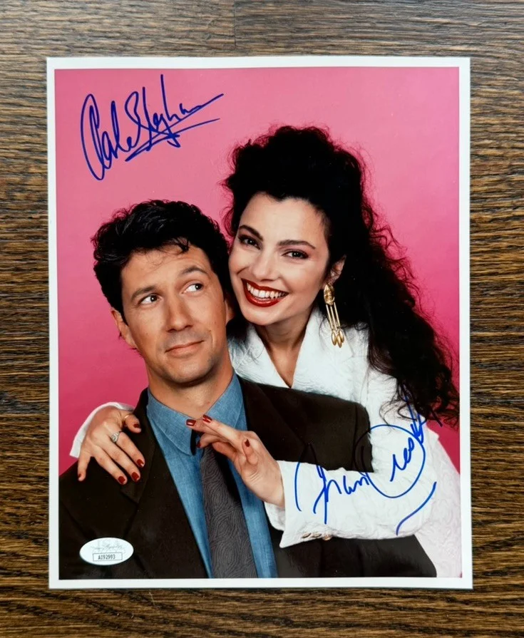 Fran Drescher, Charles Shaughnessy — FRAN DRESCHER and CHARLES SHAUGHNESSY Signed 8x10 THE NANNY Photo***JSA COA, image 2