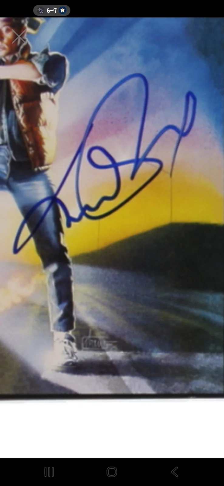 Michael J Fox — MICHAEL J FOX SIGNED BACK TO THE FUTURE SOUNDTRACK RECORD ALBUM Beckett Bas Cert, изображение 4