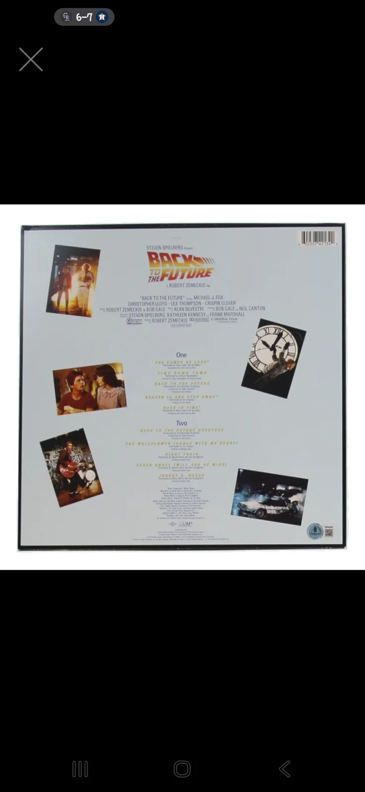 Michael J Fox — MICHAEL J FOX SIGNED BACK TO THE FUTURE SOUNDTRACK RECORD ALBUM Beckett Bas Cert, изображение 5