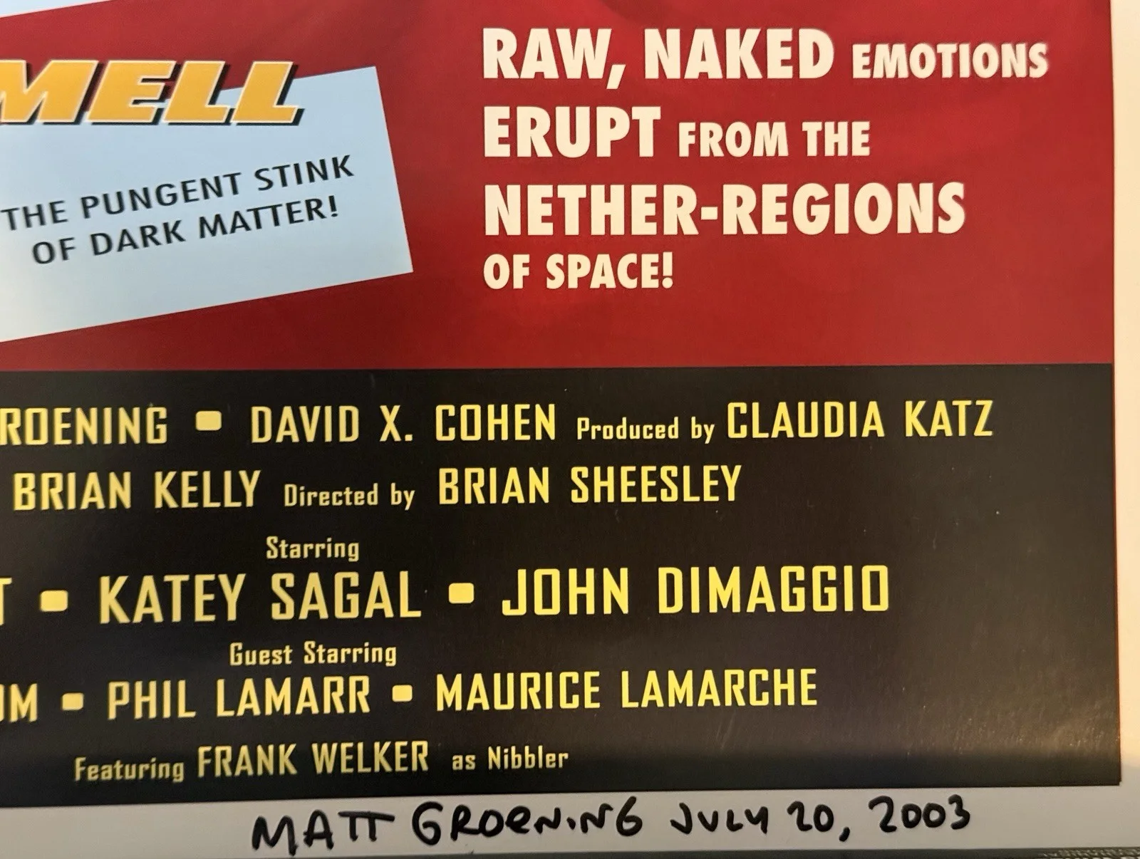 Matt Groening — Matt Groening Signed Futurama Poster — “Episode 4: Love’s Labor Lost In Space”, изображение 2