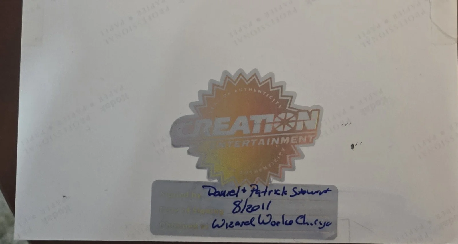 Patrick Stewart — Patrick And His Son Daniel Stewart Star Trek TNG Signed Photo Creation Con, изображение 2