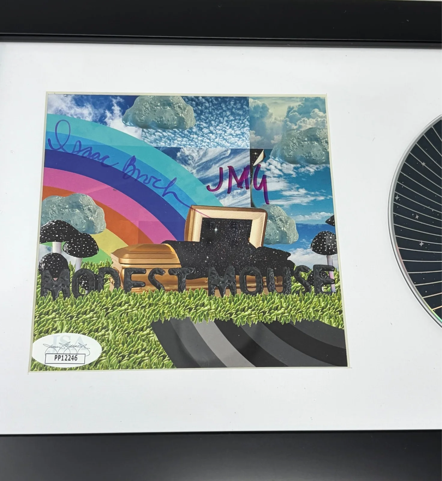 Modest Mouse signed The Golden Casket Framed CD Cover JSA COA, image 2