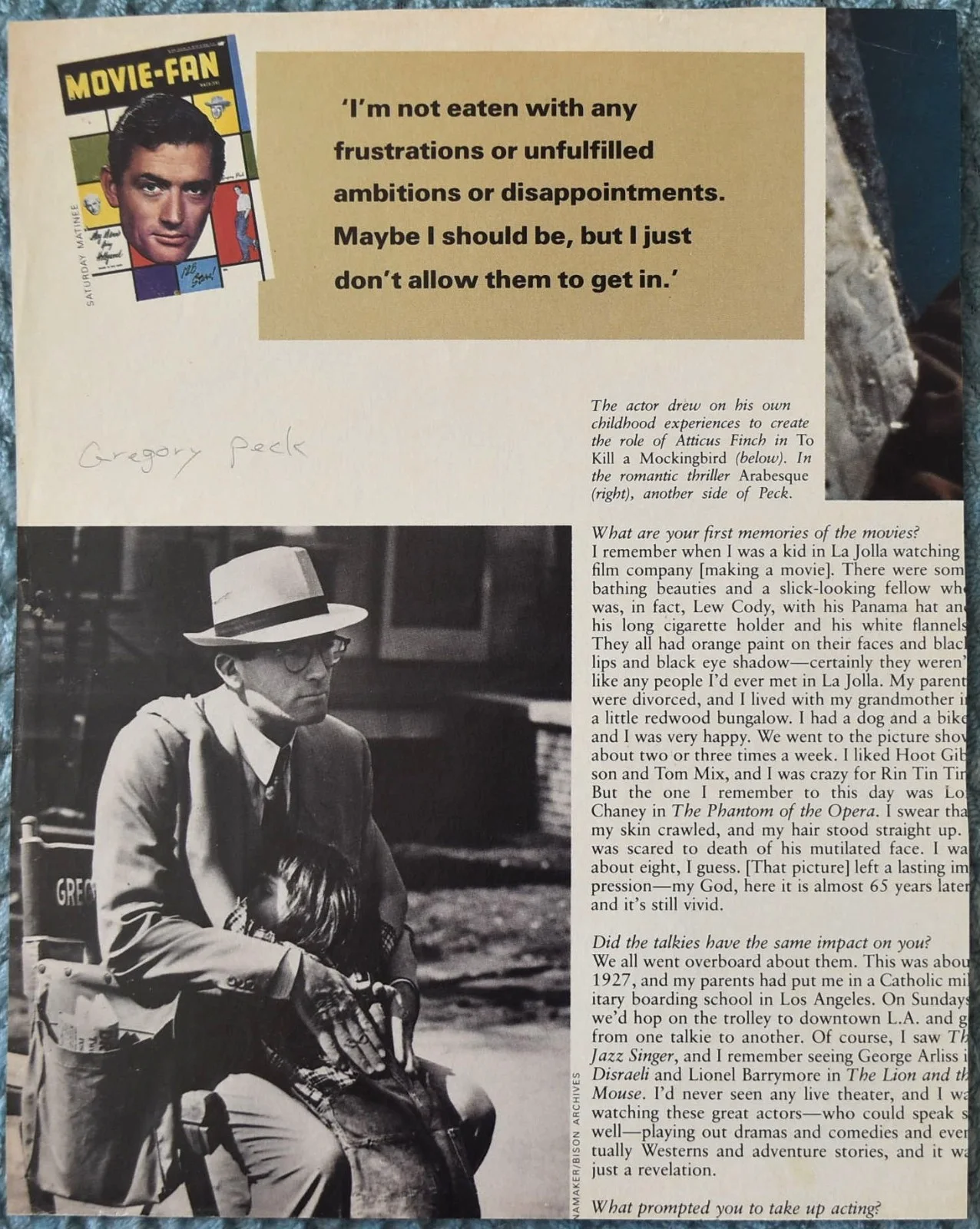 Gregory Peck Hand Signed Paper, image 4