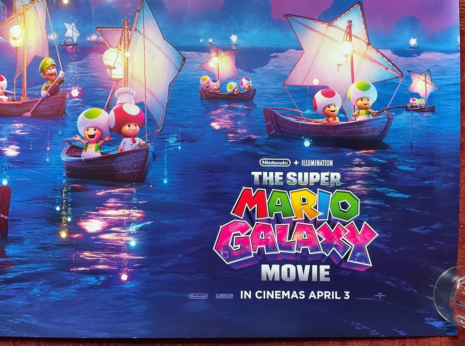 THE SUPER MARIO GALAXY MOVIE (2026) Original UK Advance Quad Movie Poster, изображение 5