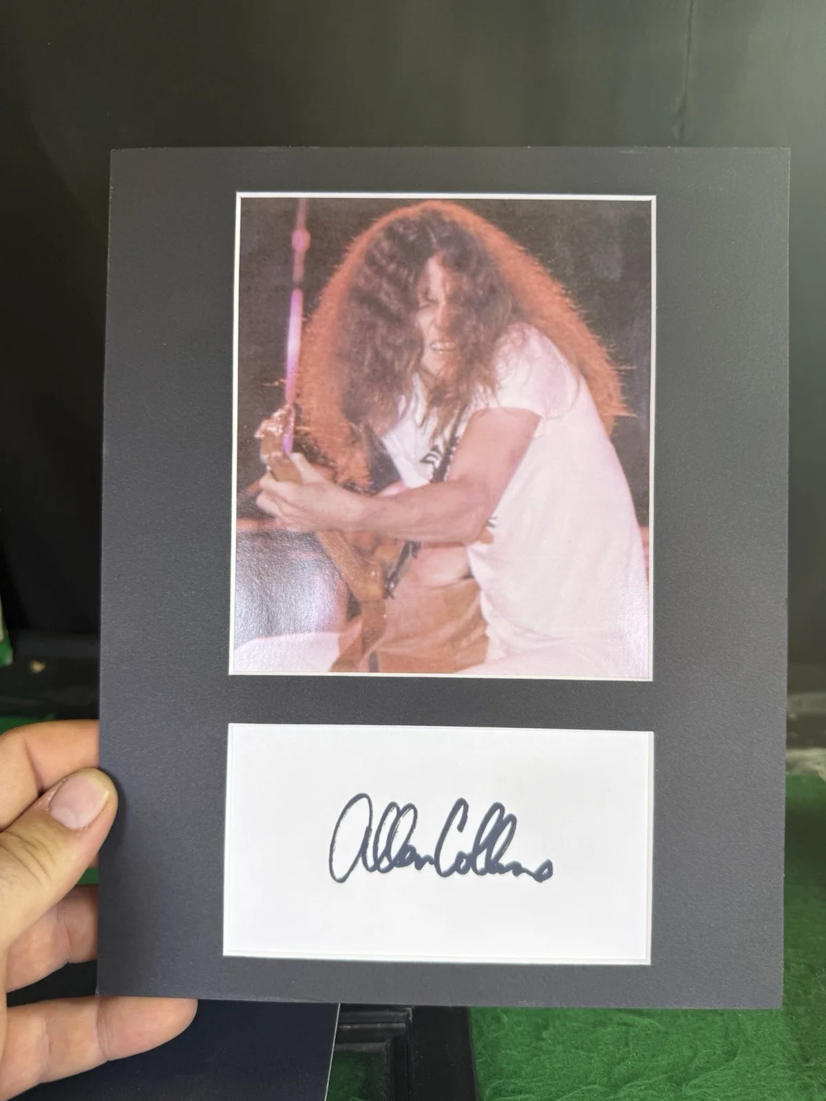 Allen Collins Signed Framed Photo Display Lynyrd Skynyrd Autograph No COA 9”x11”, image 2