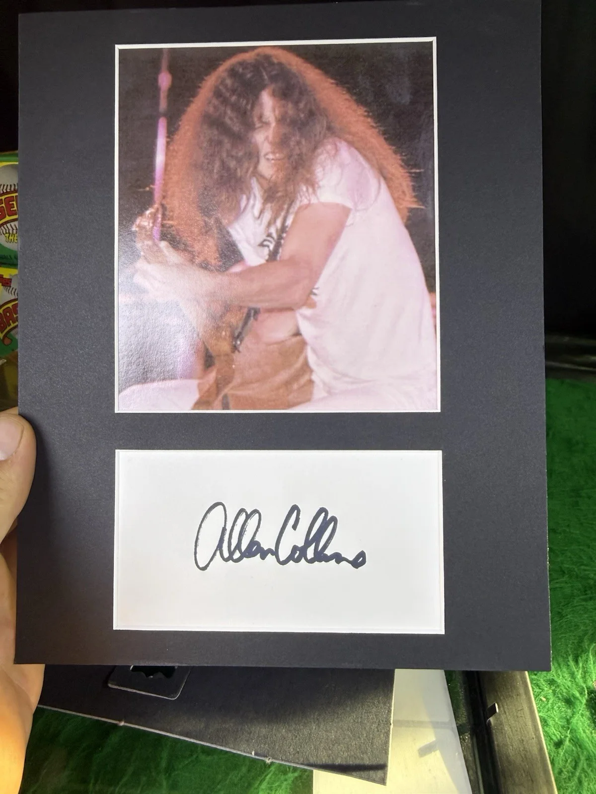 Allen Collins Signed Framed Photo Display Lynyrd Skynyrd Autograph No COA 9”x11”, image 3