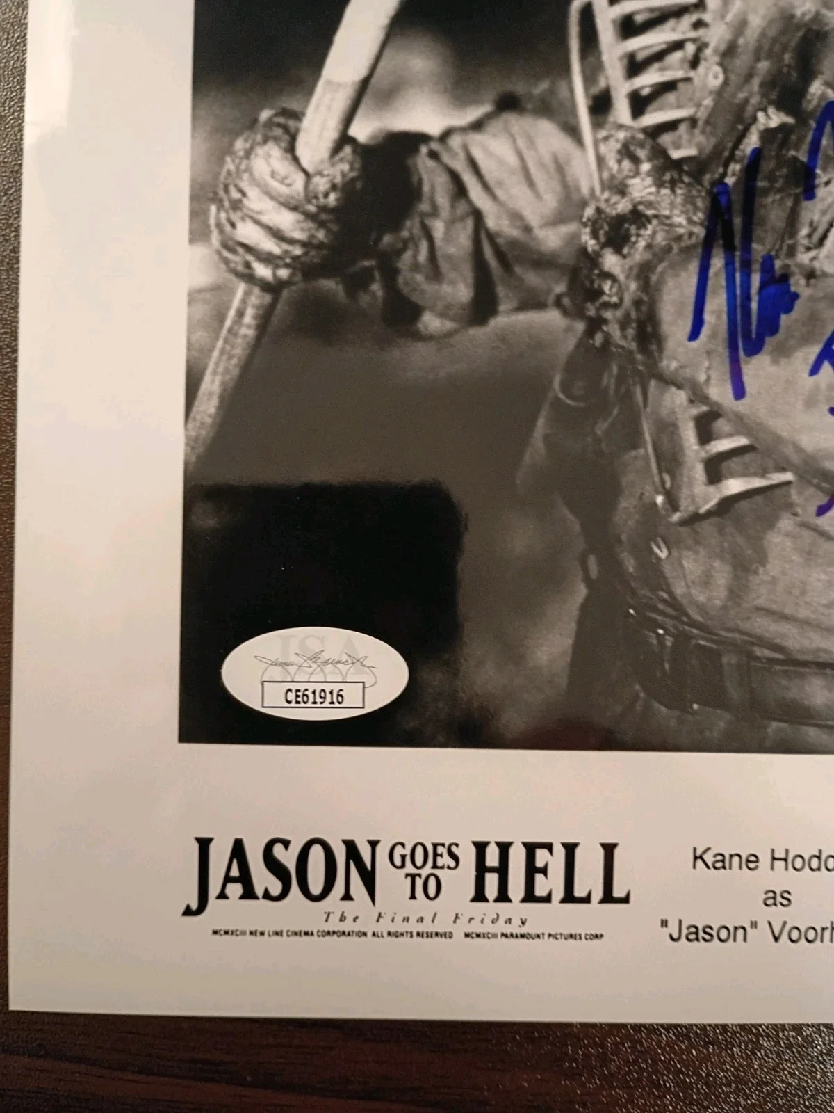 Kane Hodder — KANE HODDER Signed Autographed 8x10 Photo as JASON from FRIDAY THE 13th..JSA COA, image 4