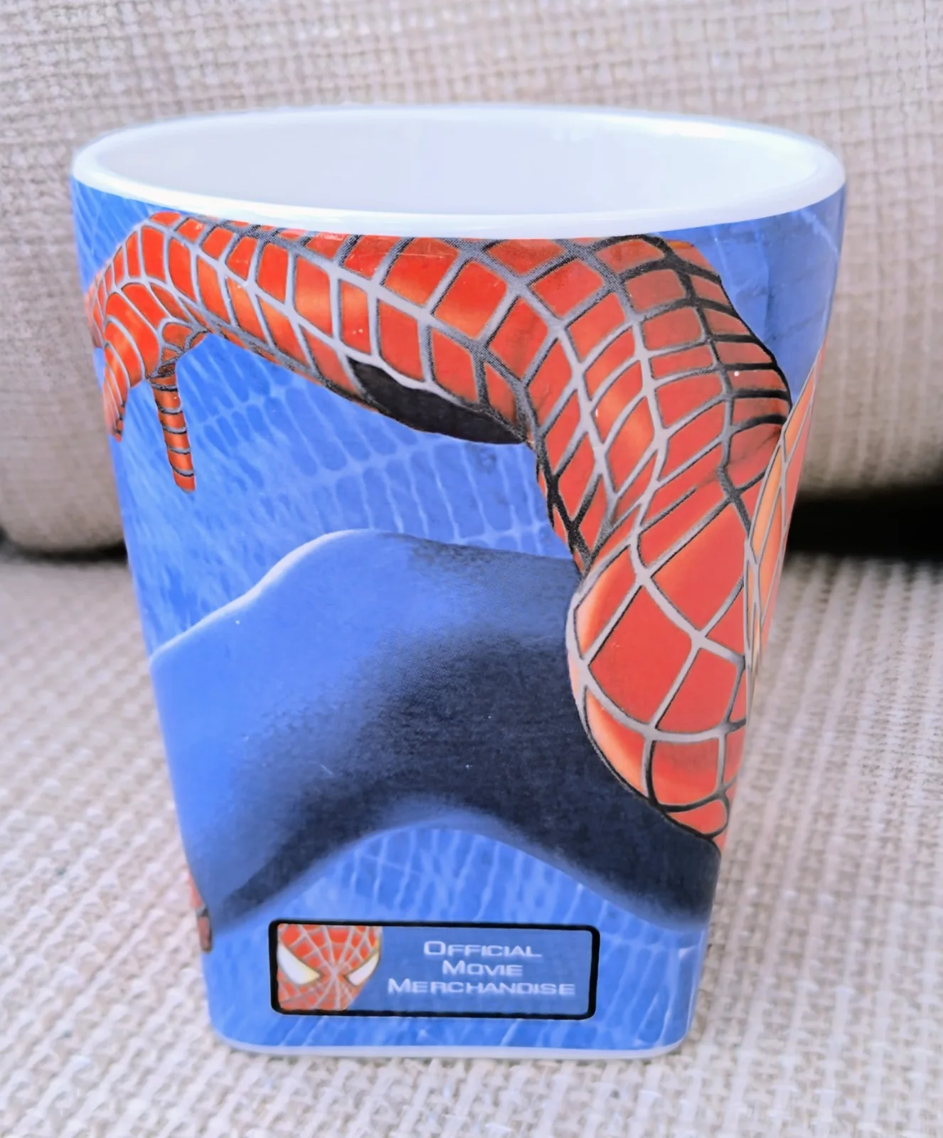 Vintage 2004 Official Spider-Man 2 Movie Mug Marvel Ceramic Square Cup Retro VG, изображение 2