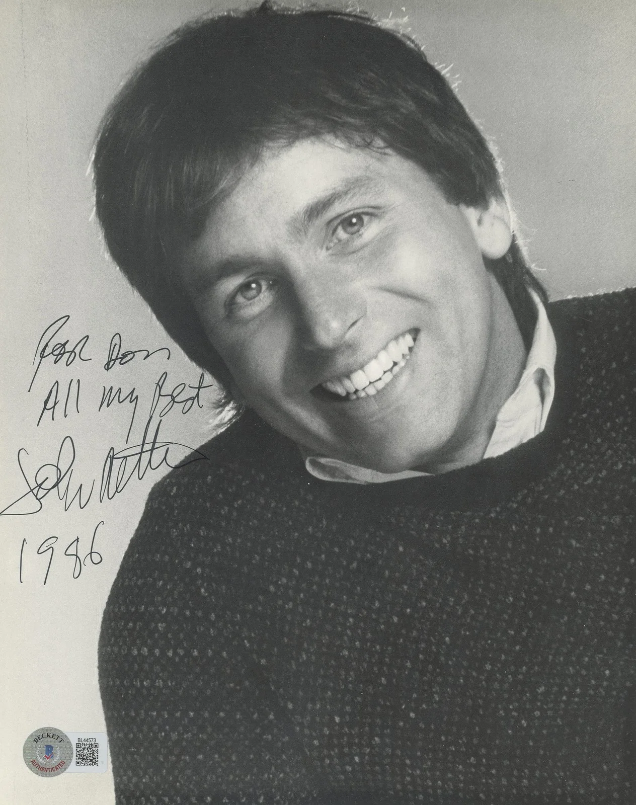 John Ritter — John Ritter Three's Company "For Don All My Best" Signed 8x10 Photo BAS #BL44573
