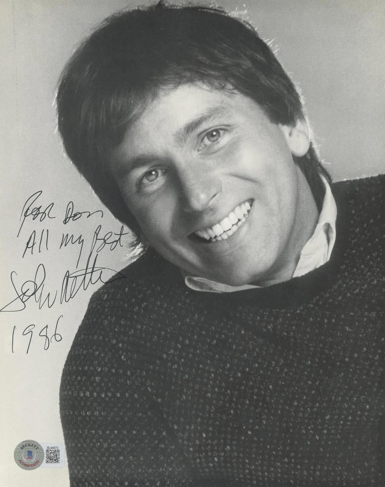 John Ritter — John Ritter Three's Company "For Don All My Best" Signed 8x10 Photo BAS #BL44573, image 3