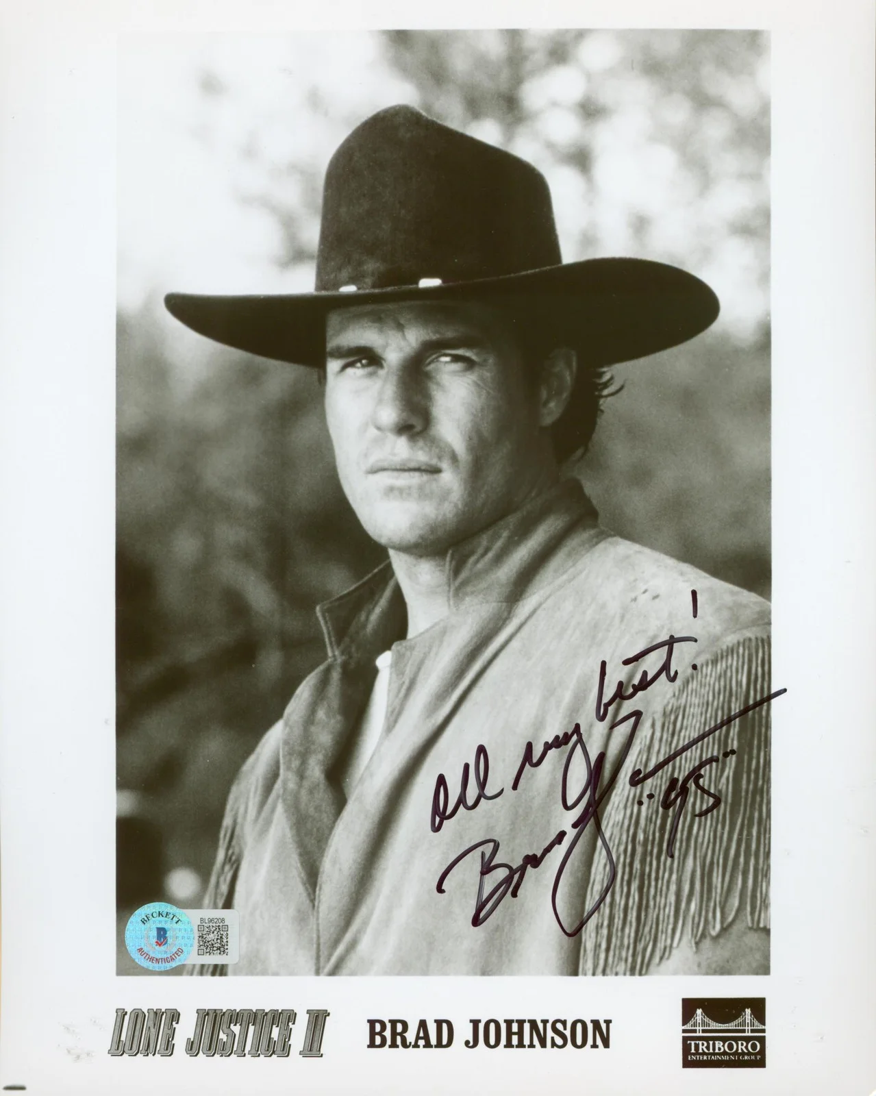 Brad Johnson — Brad Johnson Marlboro Man "All My Best!" Signed 8x10 Photo BAS #BL96208