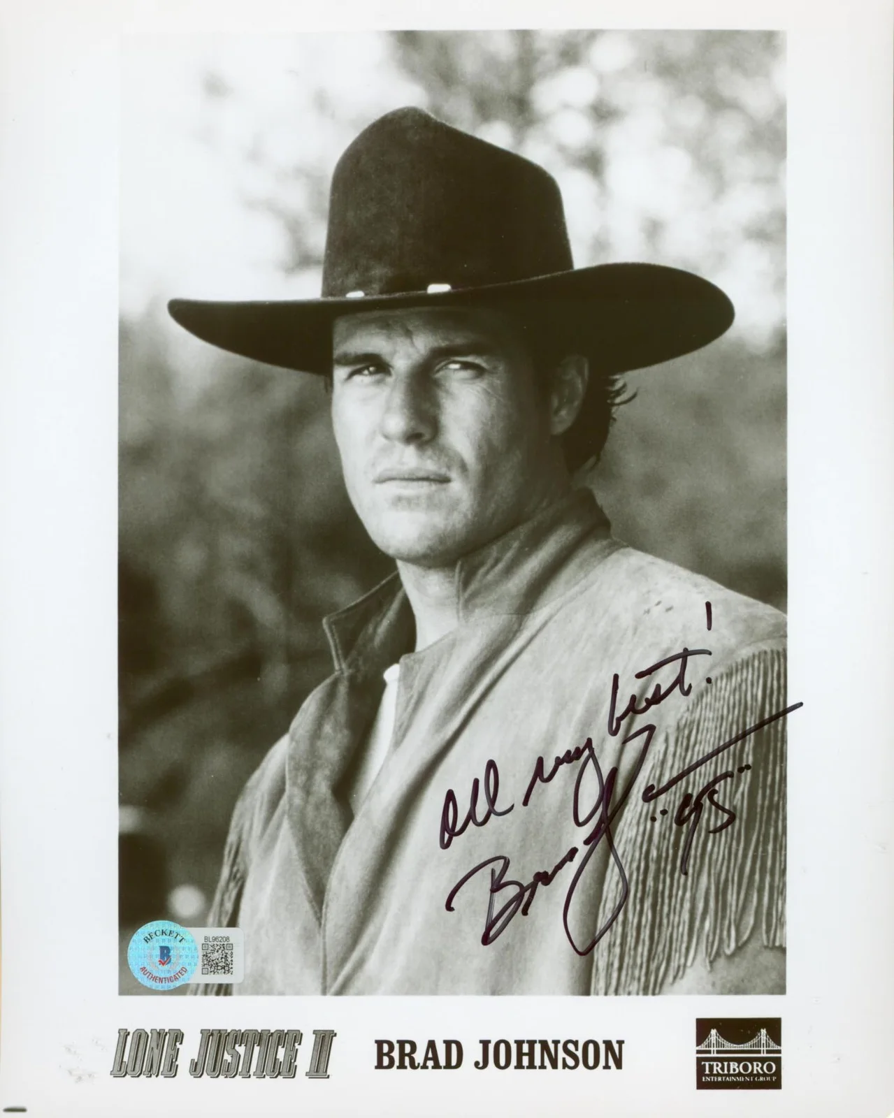 Brad Johnson — Brad Johnson Marlboro Man "All My Best!" Signed 8x10 Photo BAS #BL96208, изображение 3