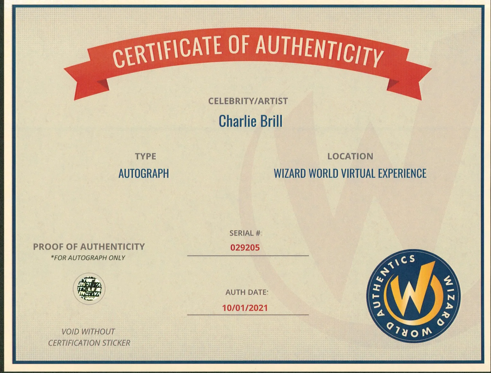 Charlie Brill — Charlie Brill Star Trek: The Original Series Signed 8x10 Photo Wizard World 1, изображение 2