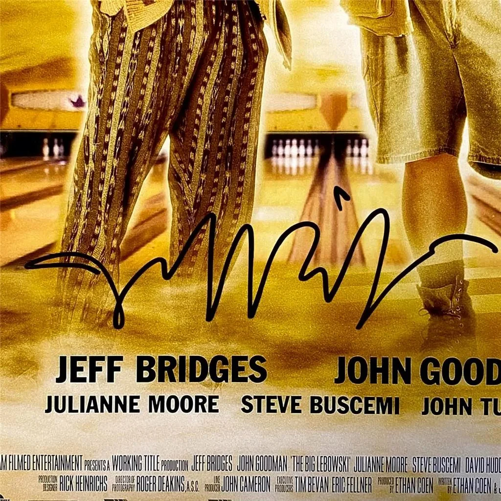 Jeff Bridges signed The Big Lebowski 12x18 Photo Poster autograph ~ Beckett BAS, изображение 2