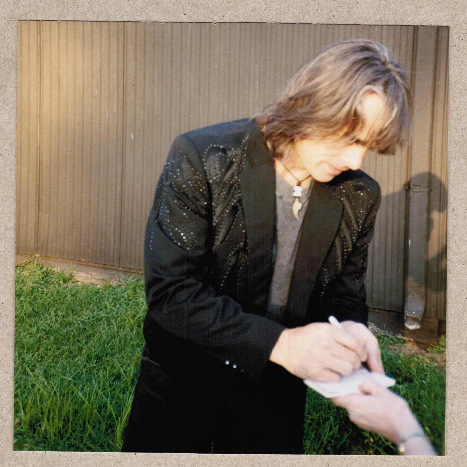 Hal Ketchum Signed Autograph w/ Fan Taken 3.5 x 3.5 OOAK Photo Vintage, изображение 3