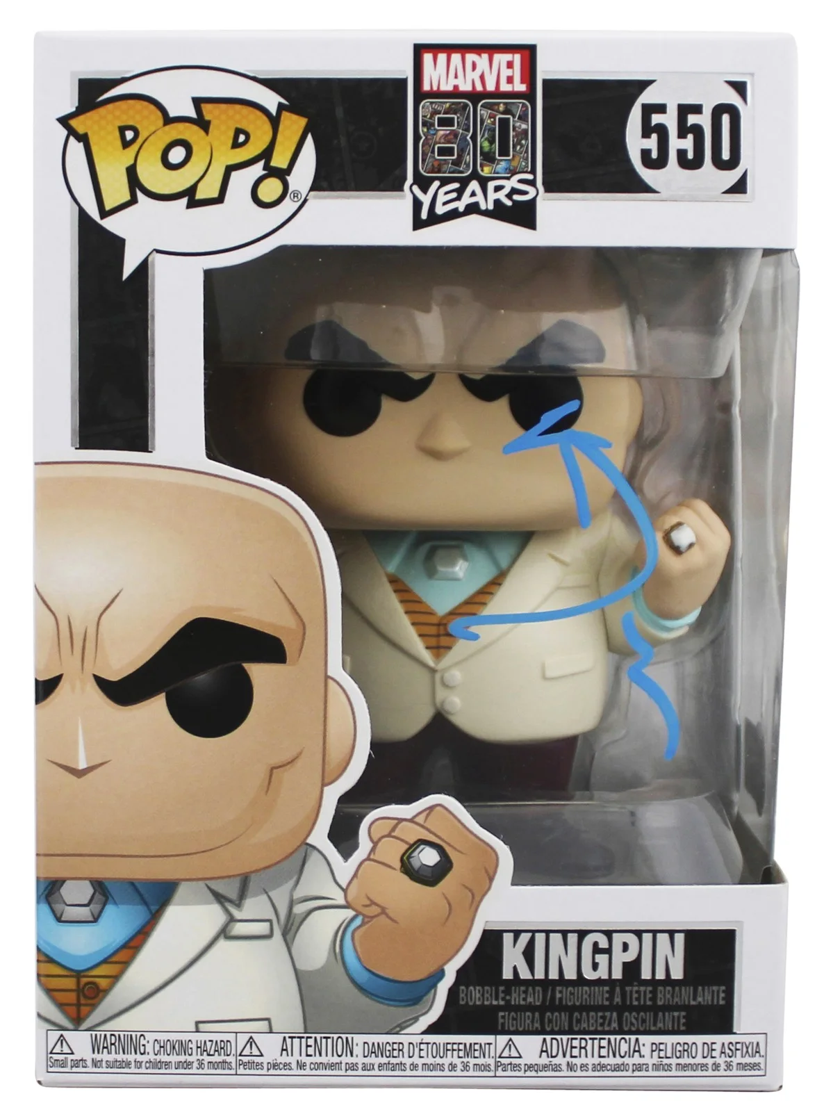 Vincent D'Onofrio — Vincent D'Onofrio Echo Signed Kingpin #550 Funko Pop Vinyl Figure BAS #BL69286