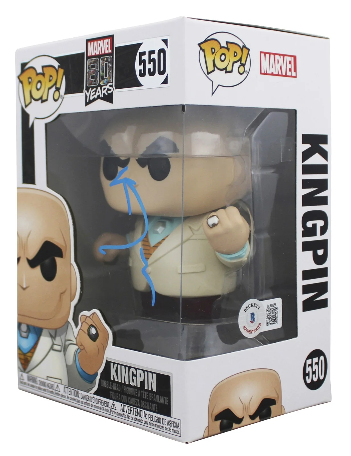 Vincent D'Onofrio — Vincent D'Onofrio Echo Signed Kingpin #550 Funko Pop Vinyl Figure BAS #BL69286, изображение 2