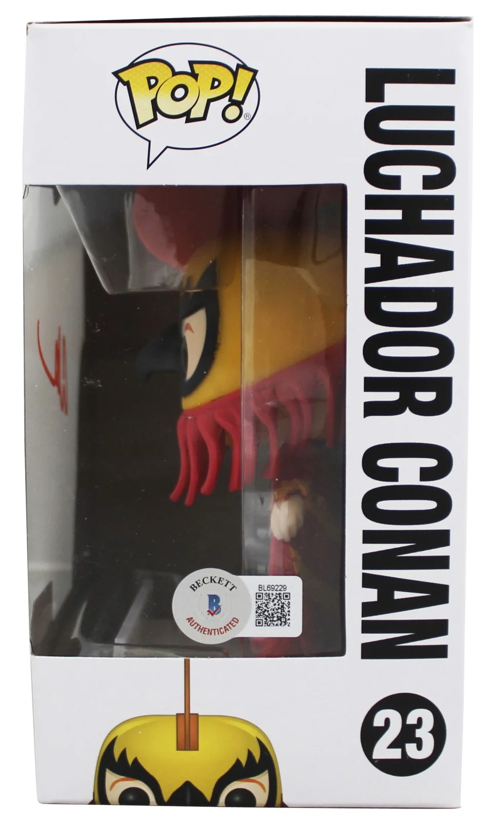 Conan O'Brien — Conan O'Brien Signed Luchador Conan #23 Funko Pop Vinyl Figure BAS #BL69229, image 3