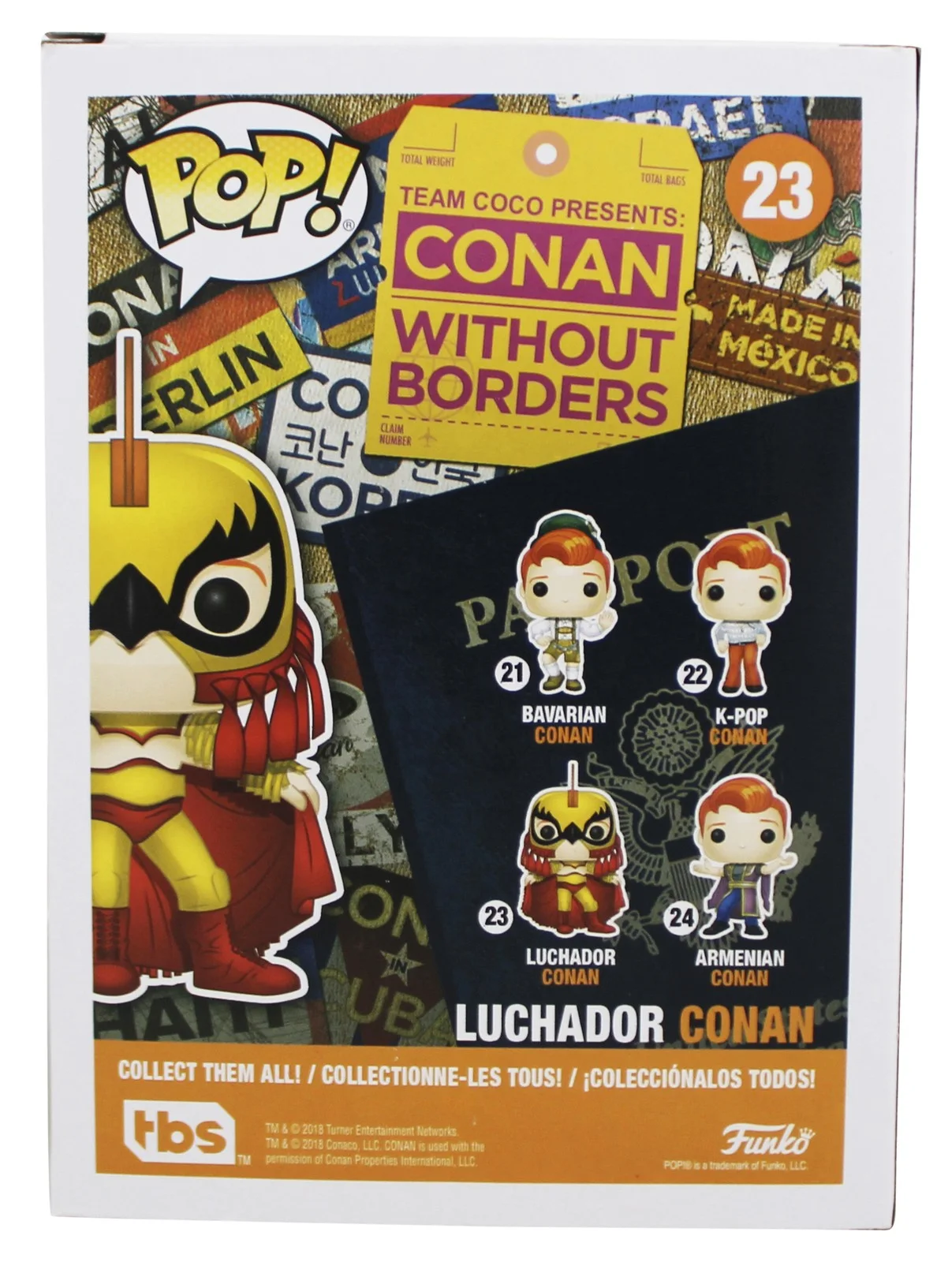 Conan O'Brien — Conan O'Brien Signed Luchador Conan #23 Funko Pop Vinyl Figure BAS #BL69229, image 4