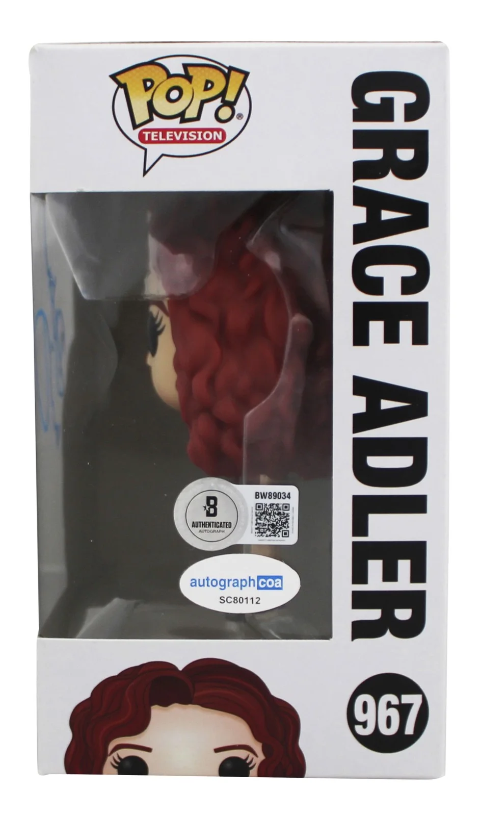 Debra Messing — Debra Messing Will & Grace Signed Grace Adler #967 Funko Pop Figure BAS #BW89034, изображение 3