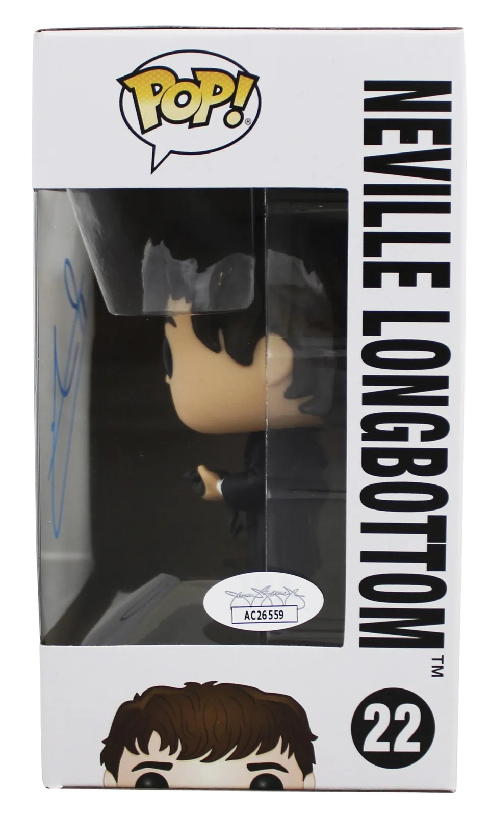 Matthew Lewis — Matthew Lewis Harry Potter Signed Neville Longbottom #22 Funko Pop Figure JSA, image 3