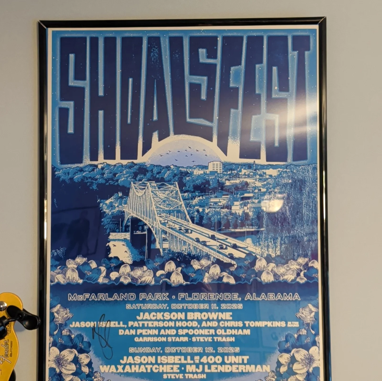 ShoalsFest 2025 Signed Poster McFarland Park Florence AL Original Music, изображение 2