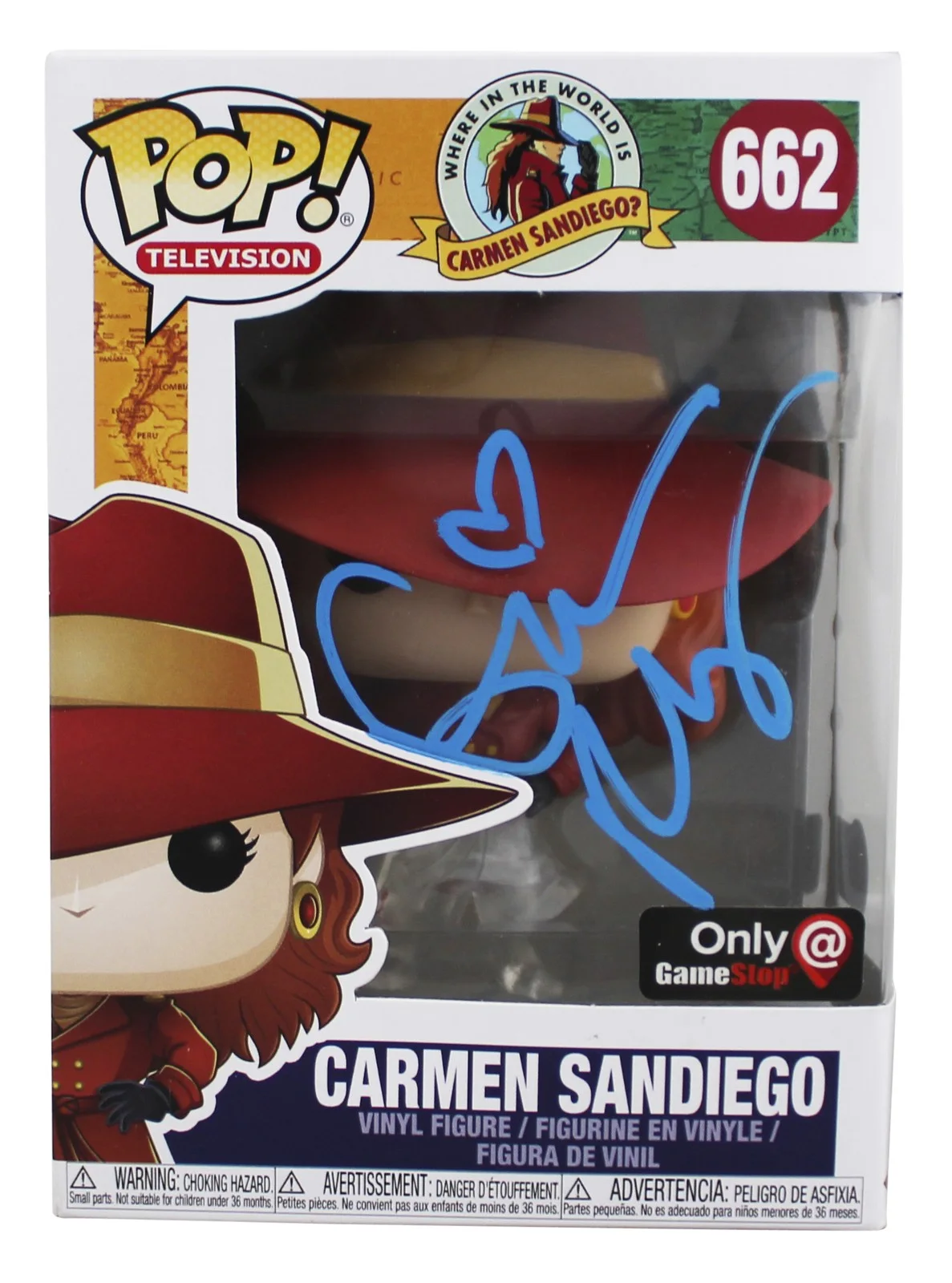 Gina Rodriguez — Gina Rodriguez Carmen Sandiego Signed #662 Funko Pop Vinyl Figure BAS #BW89042