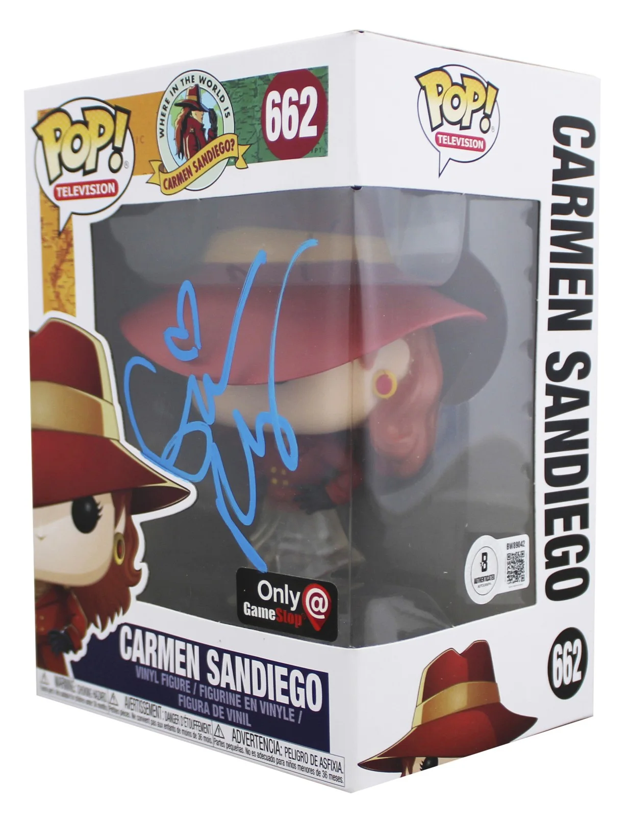 Gina Rodriguez — Gina Rodriguez Carmen Sandiego Signed #662 Funko Pop Vinyl Figure BAS #BW89042, изображение 2