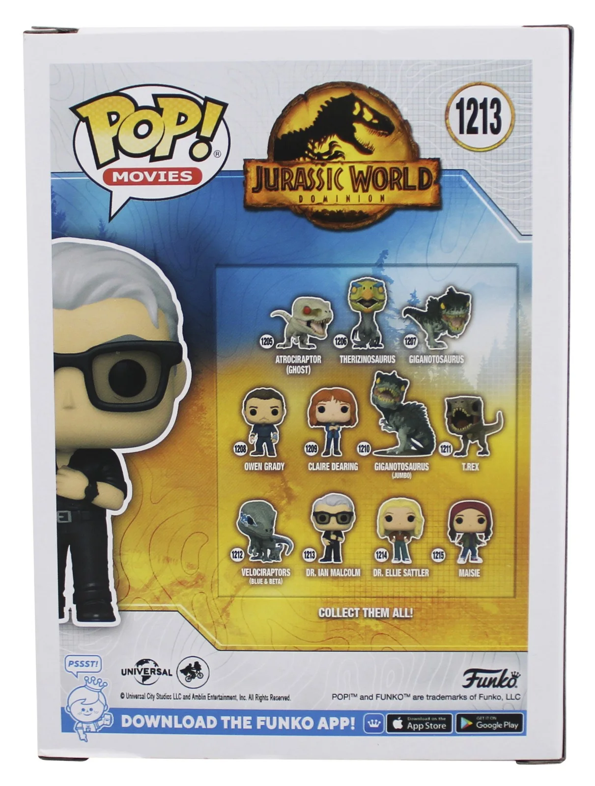 Jeff Goldblum — Jeff Goldblum Jurassic World Signed Dr. Ian Malcolm #1213 Funko Pop Figure BAS, image 4