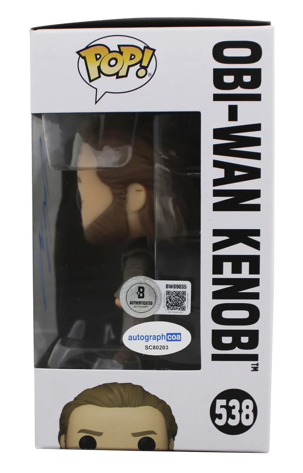 Ewan McGregor — Ewan McGregor Star Wars Signed Obi-Wan Kenobi #538 Funko Pop Figure BAS #BW89035, изображение 3