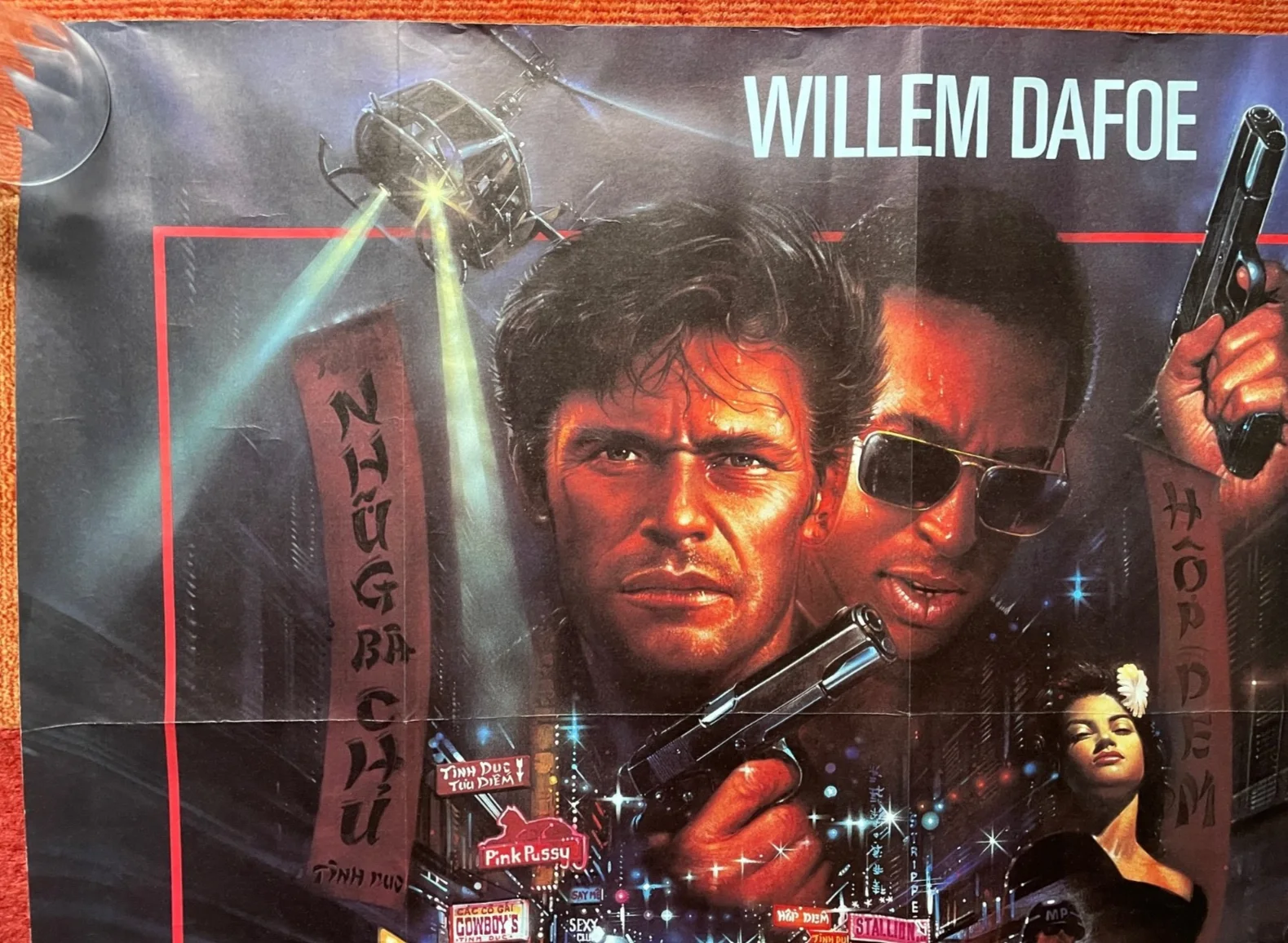SAIGON (1988) Original UK Quad Vietnam War Movie Film Poster Willem Dafoe, изображение 2