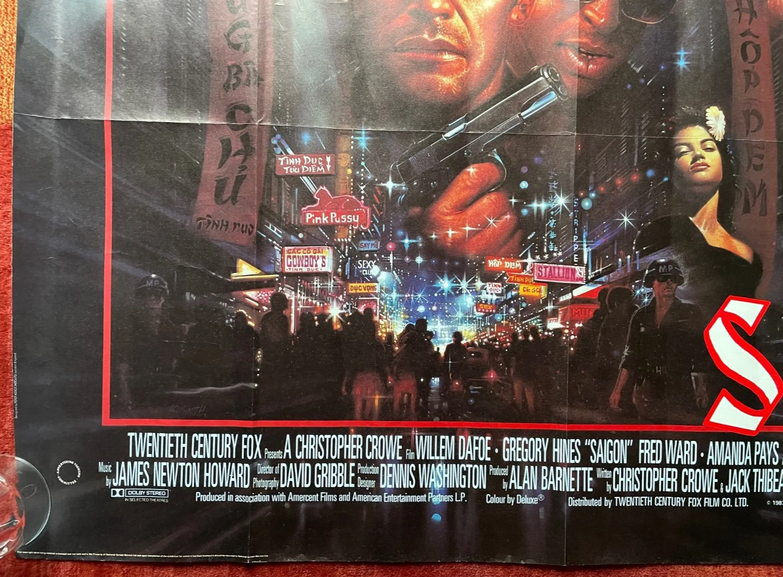 SAIGON (1988) Original UK Quad Vietnam War Movie Film Poster Willem Dafoe, изображение 4