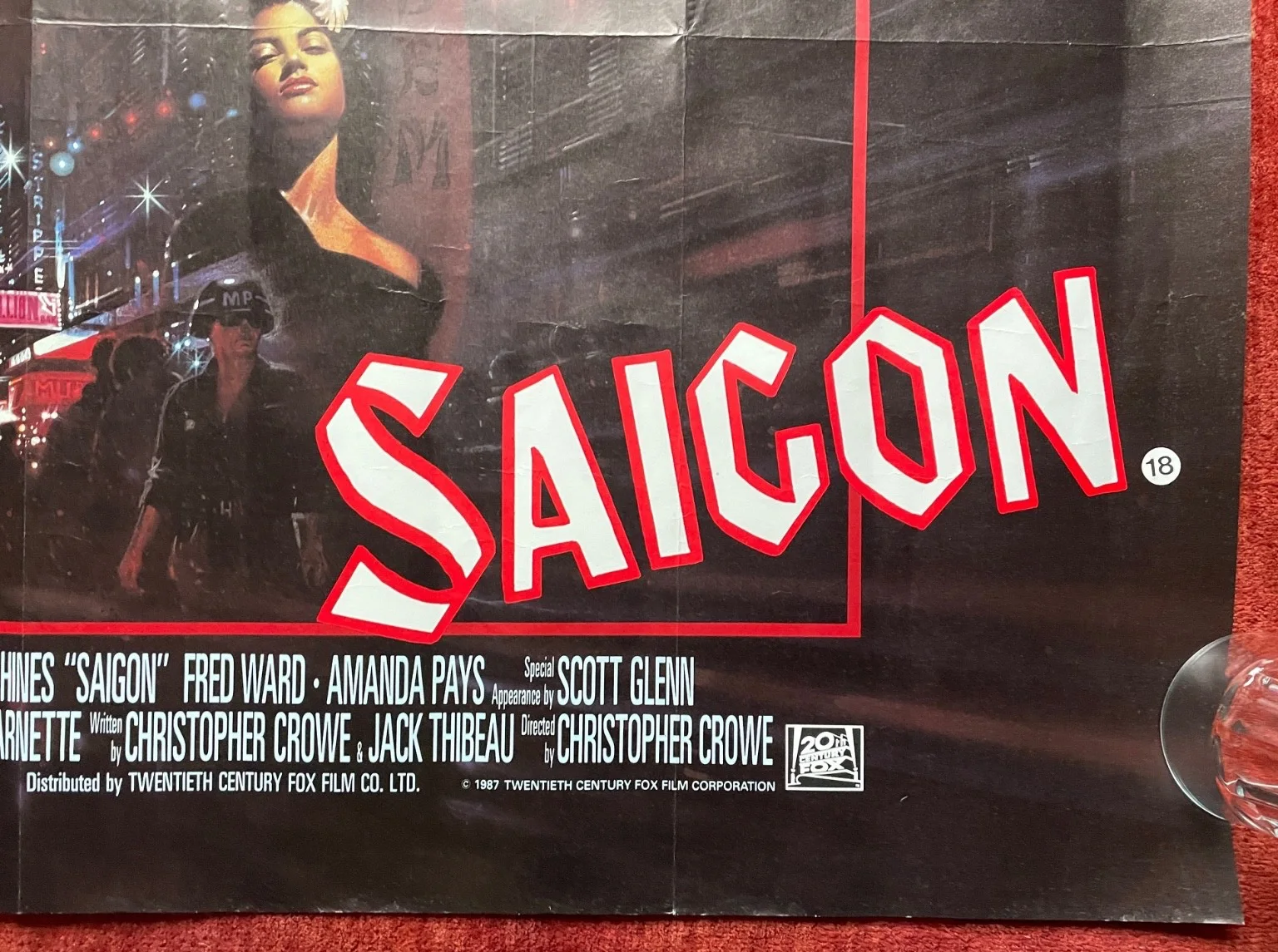SAIGON (1988) Original UK Quad Vietnam War Movie Film Poster Willem Dafoe, изображение 5