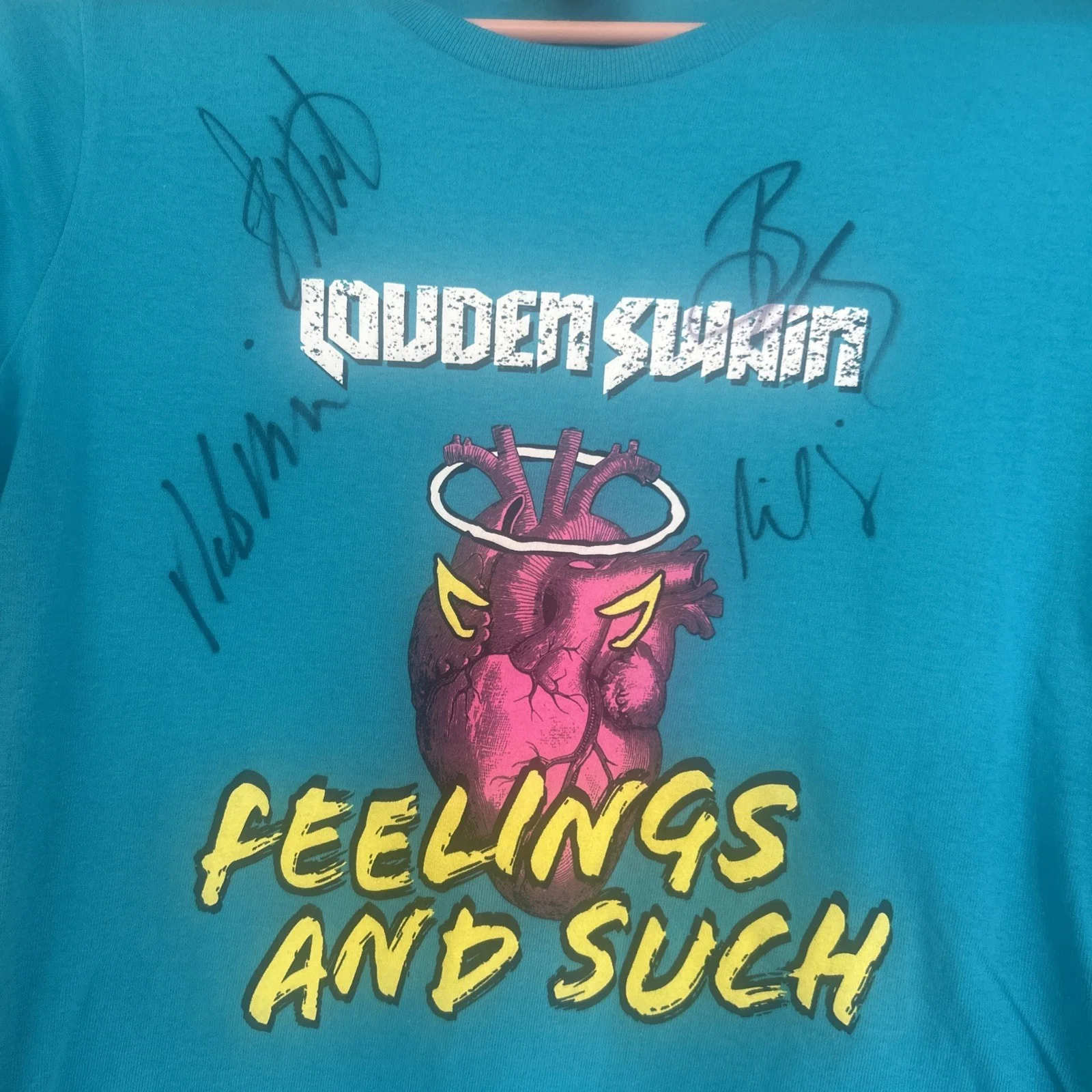 Signed By Band Louden Swain Feelings And Such Shirt Supernatural Rob Benedict, изображение 2