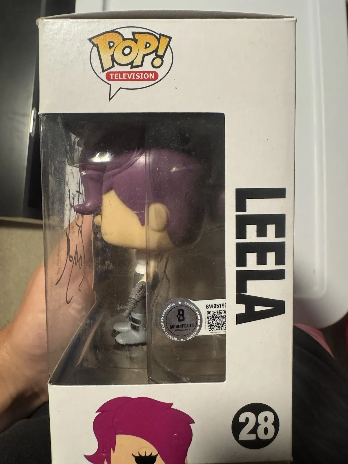 KATEY SAGAL SIGNED FUNKO POP #28 LEELA FUTURAMA BECKETT COA AUTHENTIC AUTOGRAPH, изображение 3