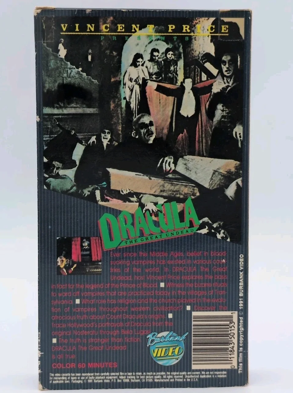 Dracula The Great Undead (VHS 1986) Rare ^^ Buy 2 Get 1 Free ^^ Vincent Price, изображение 4