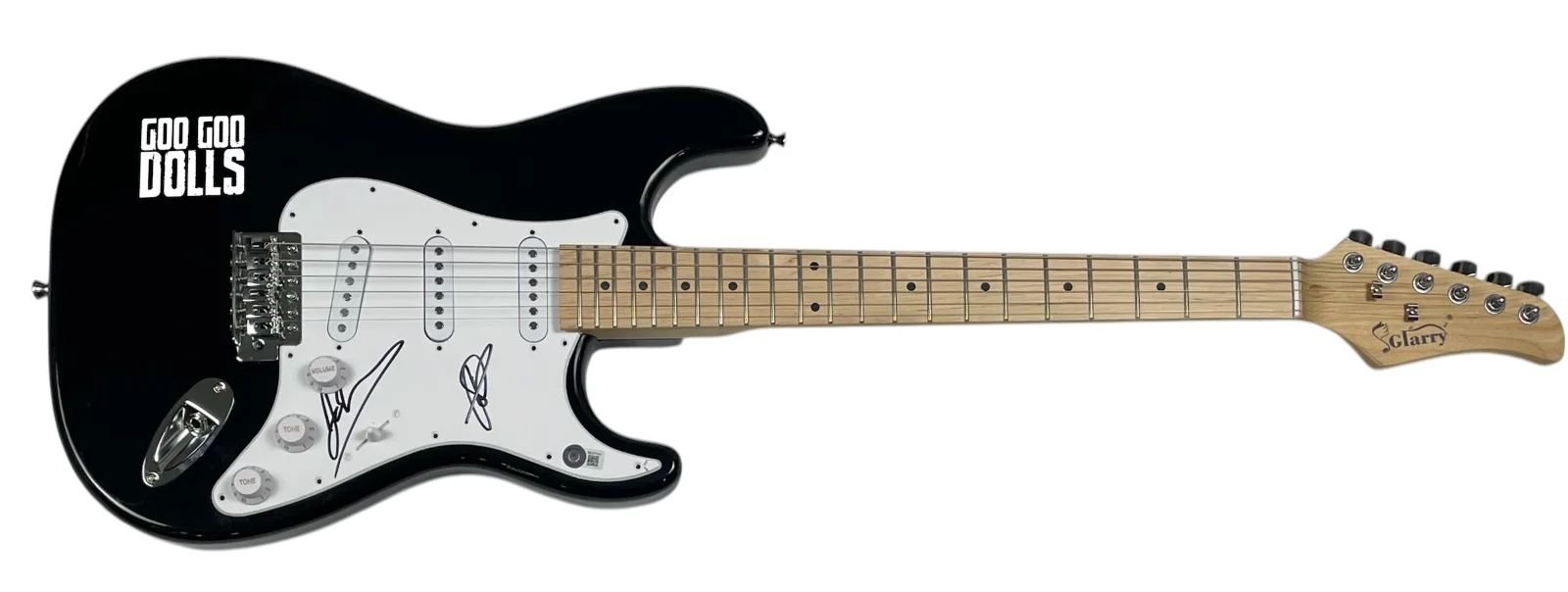 John Rzeznik Robby Takac GOO GOO DOLLS Signed Autograph Electric Guitar BAS COA, изображение 3