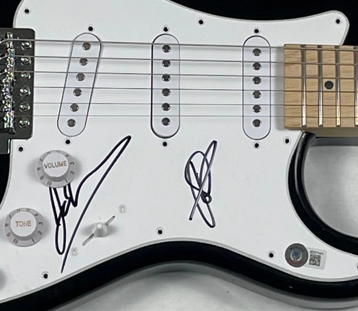 John Rzeznik Robby Takac GOO GOO DOLLS Signed Autograph Electric Guitar BAS COA, изображение 4