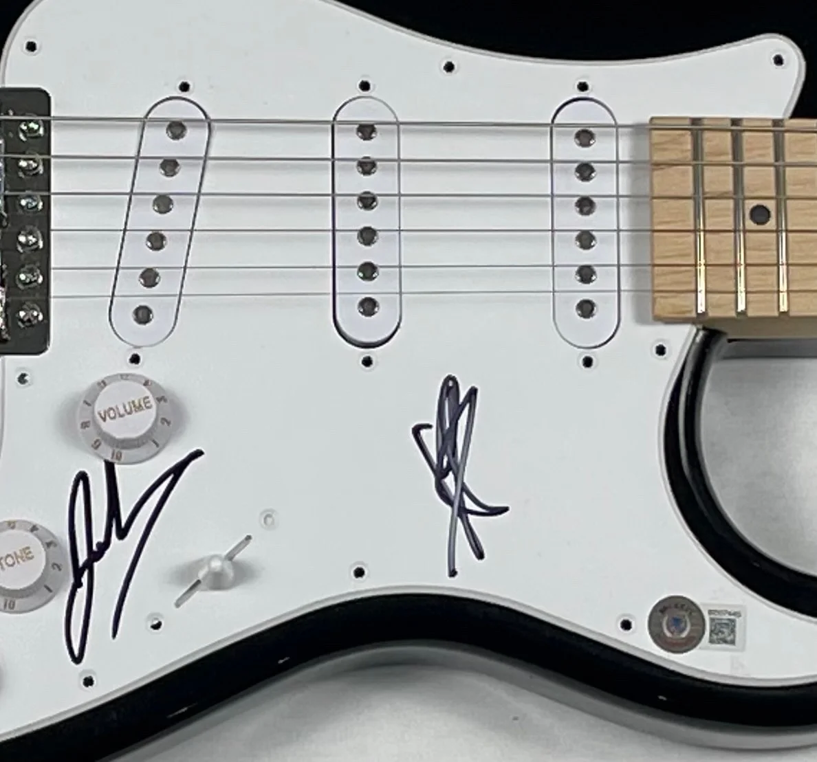 John Rzeznik Robby Takac GOO GOO DOLLS Signed Autograph Electric Guitar BAS COA, изображение 4