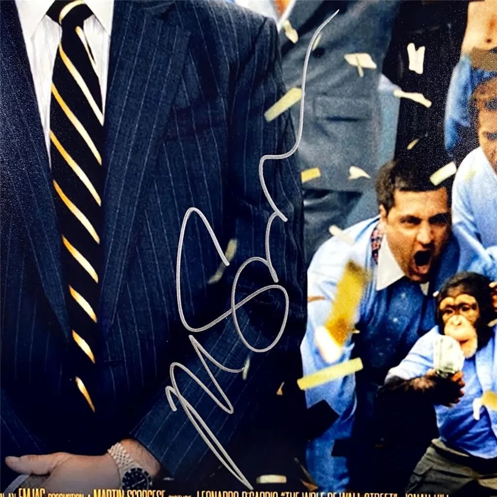 Martin Scorsese signed The Wolf of Wall Street 12x18 Poster Photo autograph JSA, изображение 2