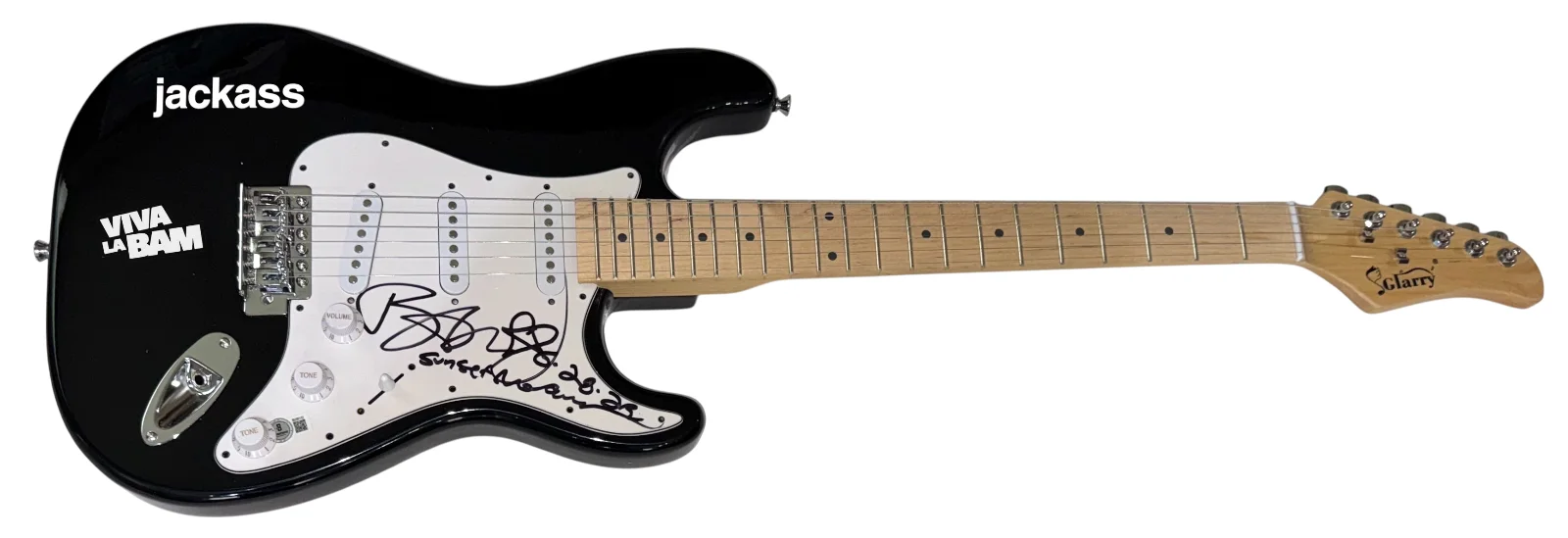 Bam Margera — Bam Margera Signed Autograph Electric Guitar Jackass Viva La Bam CKY Beckett COA, изображение 2