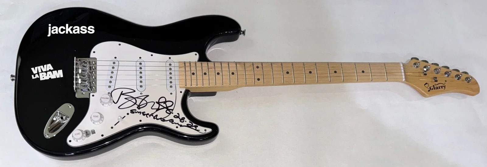 Bam Margera — Bam Margera Signed Autograph Electric Guitar Jackass Viva La Bam CKY Beckett COA, изображение 3