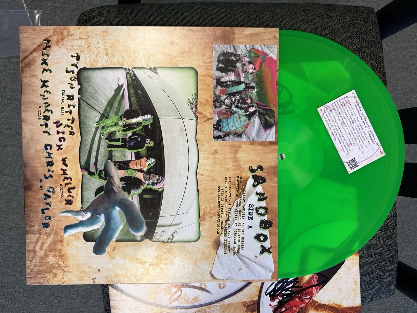 The All-American Rejects Sandbox Limited Edition Green Vinyl Signed Record new, image 3