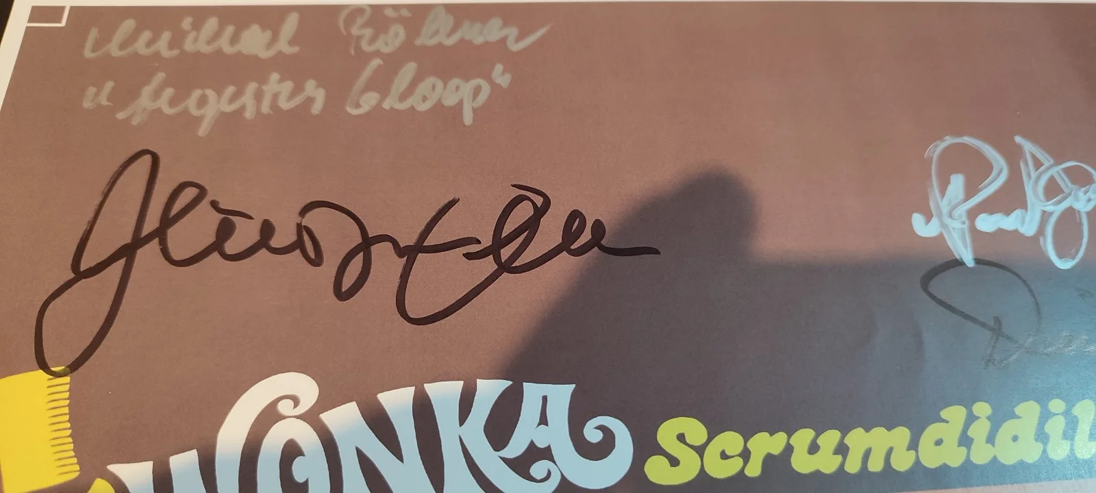 Willy Wonka 1971, Scrumdidilyumptious art work signed by all 5 kids !!!, image 5