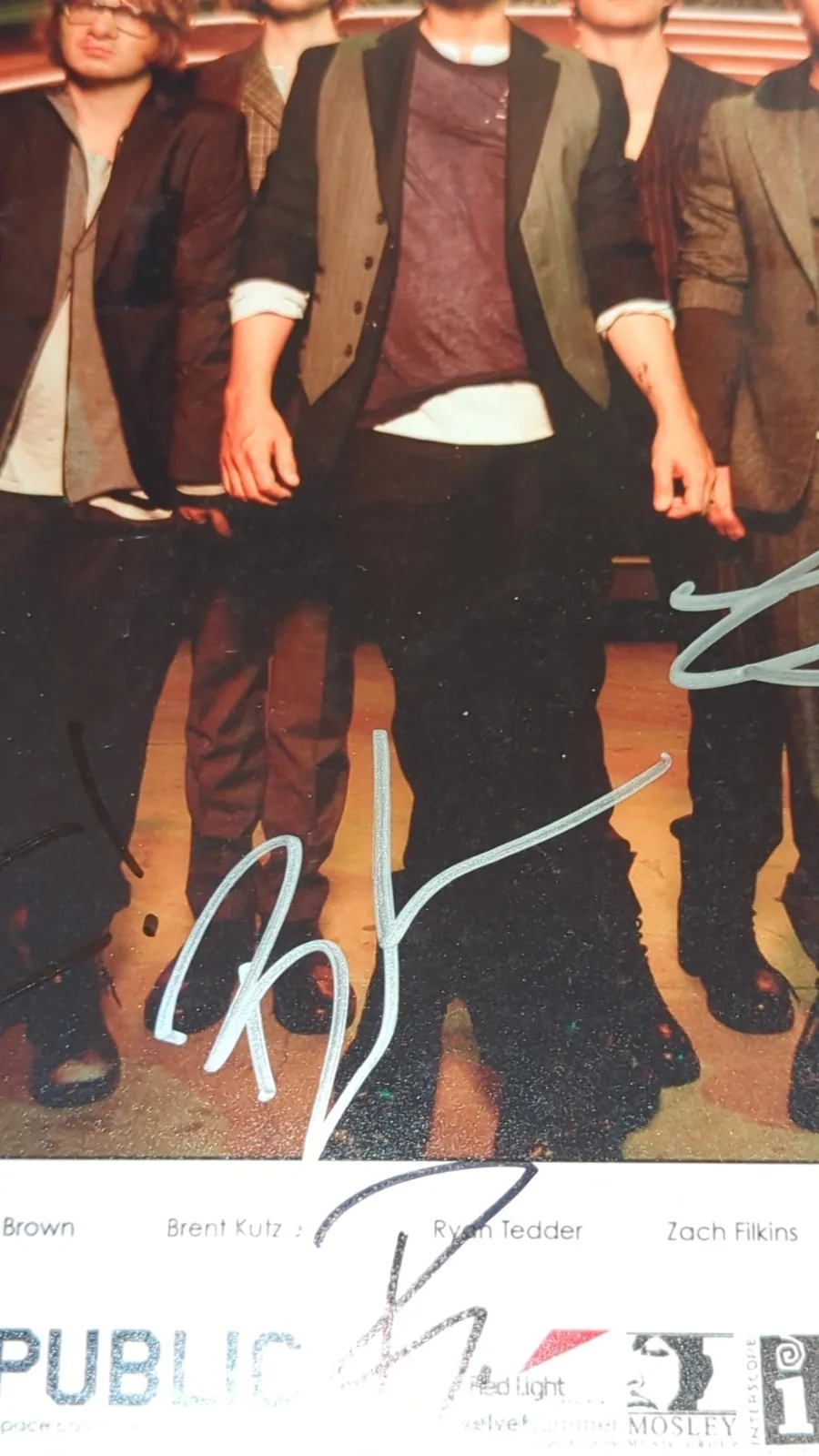 ONE REPUBLIC Signed 8x10 Photo Autographed In Person By Whole Band 2010, изображение 4