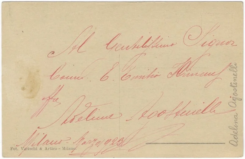 Adelina AGOSTINELLI / Postcard photograph signed in full and inscribed in red, image 2
