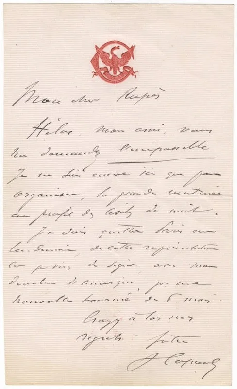 Victor CAPOUL / Three autograph letters signed V Capoul most probably, image 3