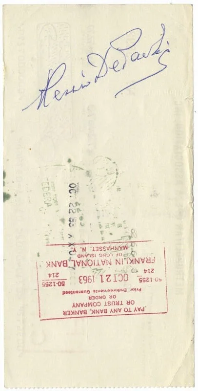 Alessio DE PAOLIS / Autograph signature on verso of Metropolitan Opera Signed, изображение 2